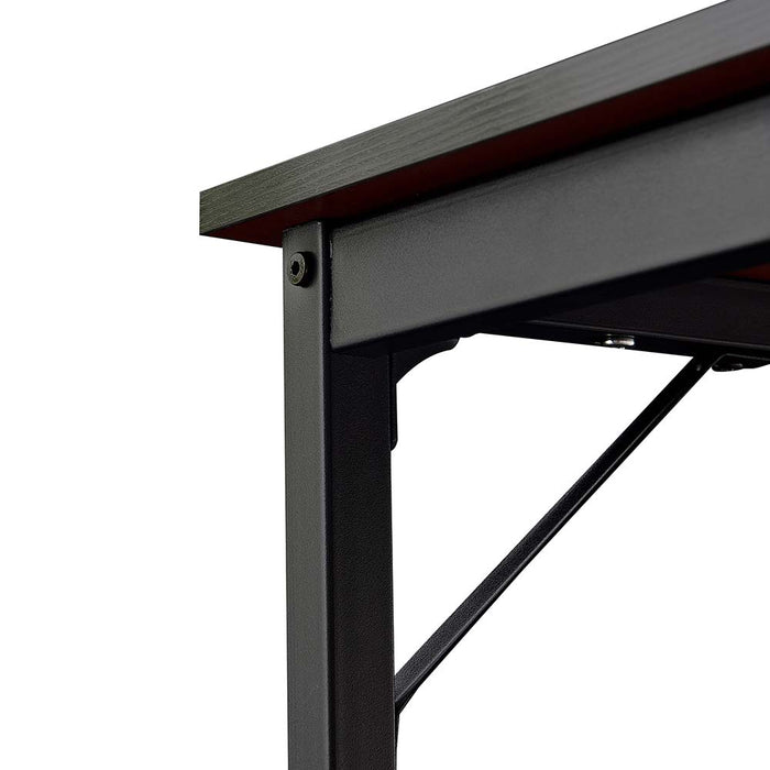 Scrivania Tavolo Porta PC Computer Legno Metallo Casa Ufficio 120x60x74 Nero