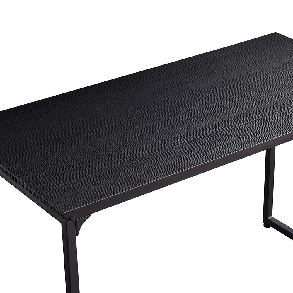 Scrivania Tavolo Porta PC Computer Legno Metallo Casa Ufficio 120x60x74 Nero