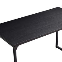 Scrivania Tavolo Porta PC Computer Legno Metallo Casa Ufficio 120x60x74 Nero