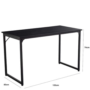 Scrivania Tavolo Porta PC Computer Legno Metallo Casa Ufficio 120x60x74 Nero