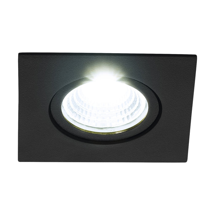 Faretto Ad Incasso Moderno Saliceto In Alluminio Nero Led Integrato 6W 4000K