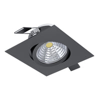 Faretto Ad Incasso Moderno Saliceto In Alluminio Nero Led Integrato 6W 4000K