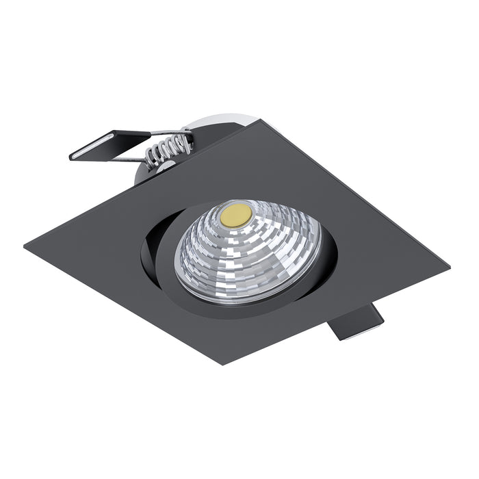 Faretto Ad Incasso Moderno Saliceto In Alluminio Nero Led Integrato 6W 4000K