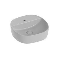 Lavabo d'appoggio grigio in ceramica da 40x40 cm - Serie Nature