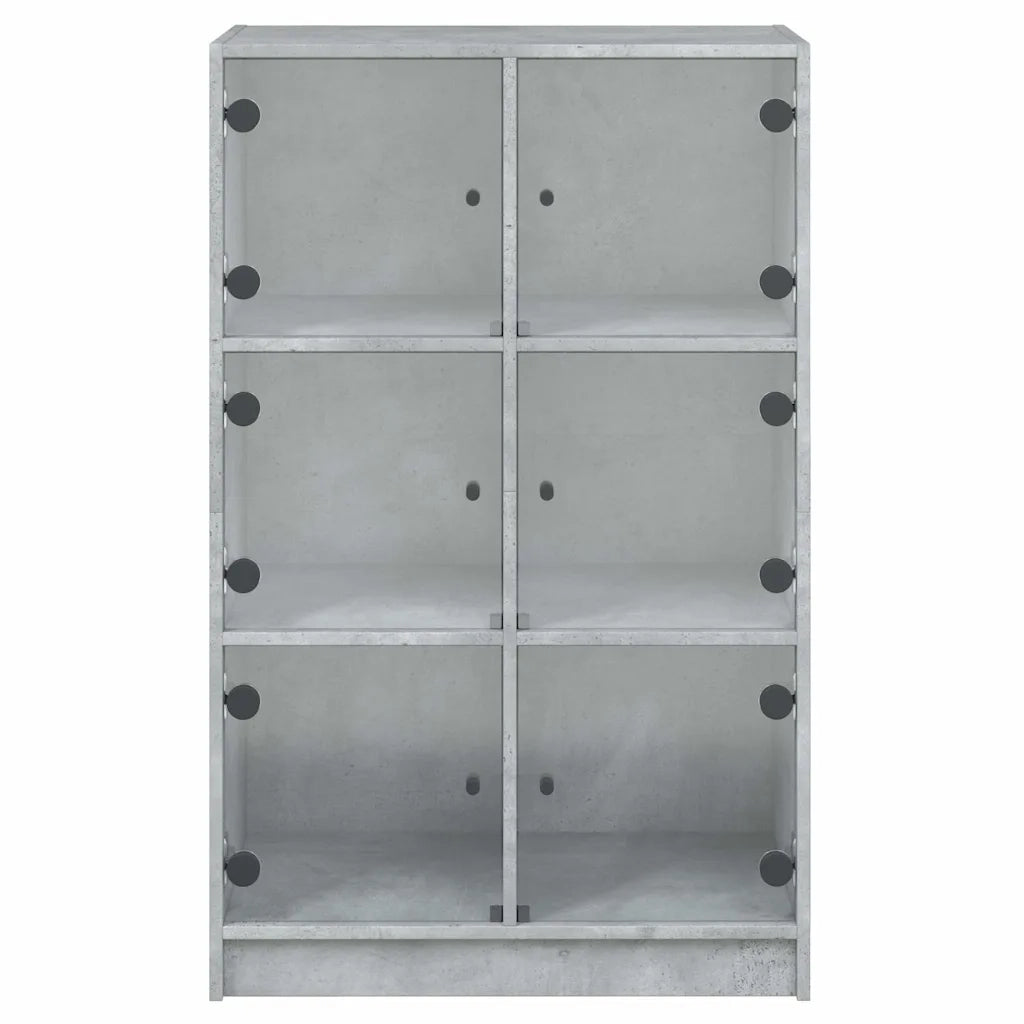 Credenza con Ante Grigio Cemento 68x37x109 cm Legno Multistrato 3295853