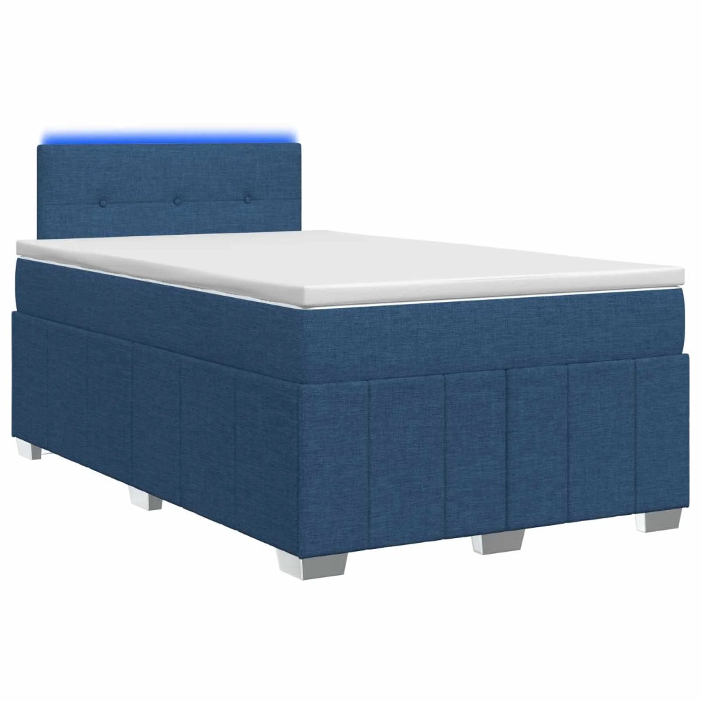 Letto box spring con materasso Blu 120 x 190 cm Tessuto 3452634