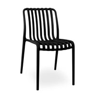 Sedia da esterno Iside in plastica resistente, modello comfort premium nera