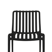 Sedia da esterno Iside in plastica resistente, modello comfort premium nera