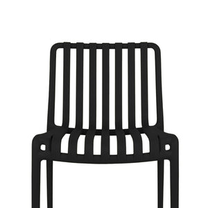 Sedia da esterno Iside in plastica resistente, modello comfort premium nera