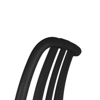 Sedia da esterno Iside in plastica resistente, modello comfort premium nera