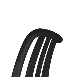 Sedia da esterno Iside in plastica resistente, modello comfort premium nera