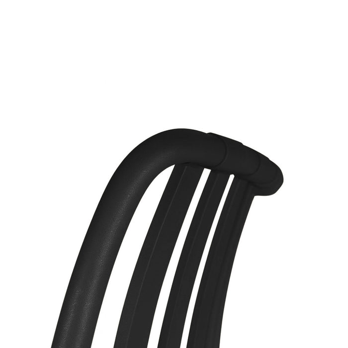 Sedia da esterno Iside in plastica resistente, modello comfort premium nera