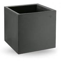 Vaso Cosmos Cubo 55 cm dal Design Moderno per Interni ed Esterni Colore: Bronzo