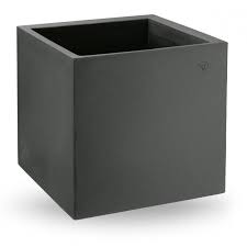 Vaso Cosmos Cubo 55 cm dal Design Moderno per Interni ed Esterni Colore: Bronzo