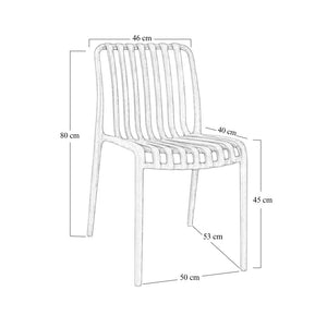 Sedia da esterno Iside in plastica resistente, comfort premium verde petrolio