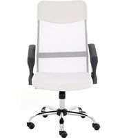 Sedia Scrivania Ergonomica Poltrona Ufficio traspirante Girevole Direzionale Bianco