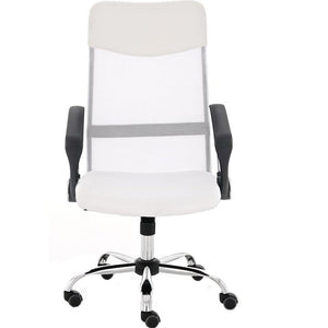 Sedia Scrivania Ergonomica Poltrona Ufficio traspirante Girevole Direzionale Bianco