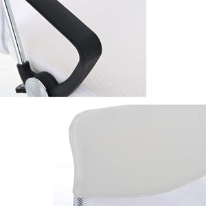 Sedia Scrivania Ergonomica Poltrona Ufficio traspirante Girevole Direzionale Bianco