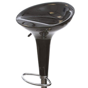 Sgabello Cucina Regolabile in Acciaio e ABS Seduta Girevole Nero Casa Bar