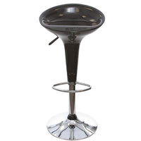 Sgabello Cucina Regolabile in Acciaio e ABS Seduta Girevole Nero Casa Bar