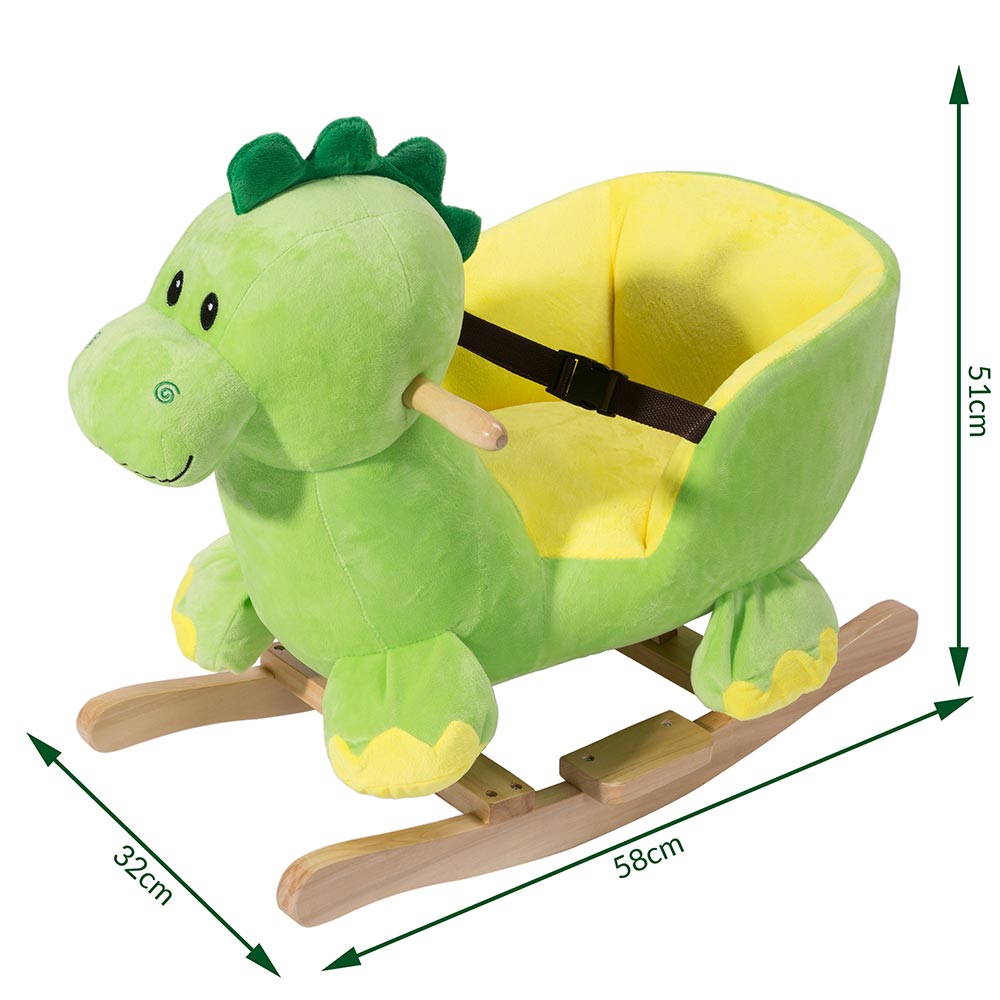 Dinosauro a Dondolo Cavalcabile Peluche Giocattolo Bambini con Effetti Sonori