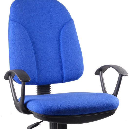 Sedia Scrivania con Ruote Girevole Poltrona Ufficio Tessuto Traspirante Blu