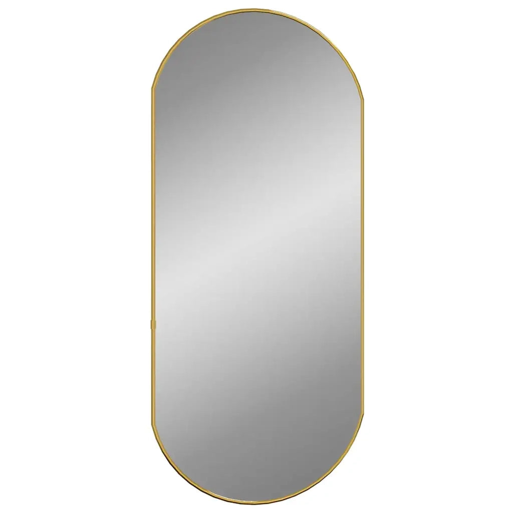 Specchio da Parete Dorato 80x35 cm Ovale 348199