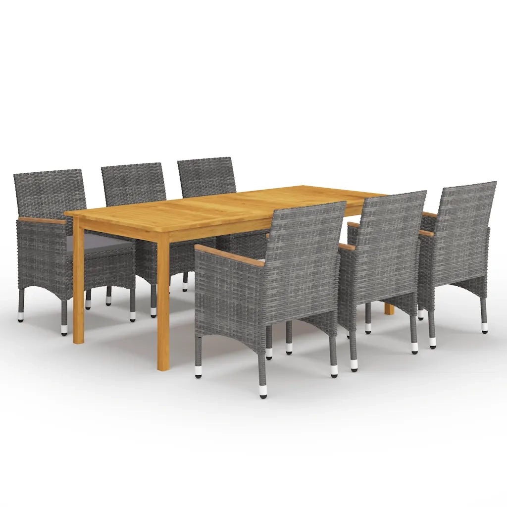 Set da Pranzo da Giardino 7 pz Grigio cod mxl 40426