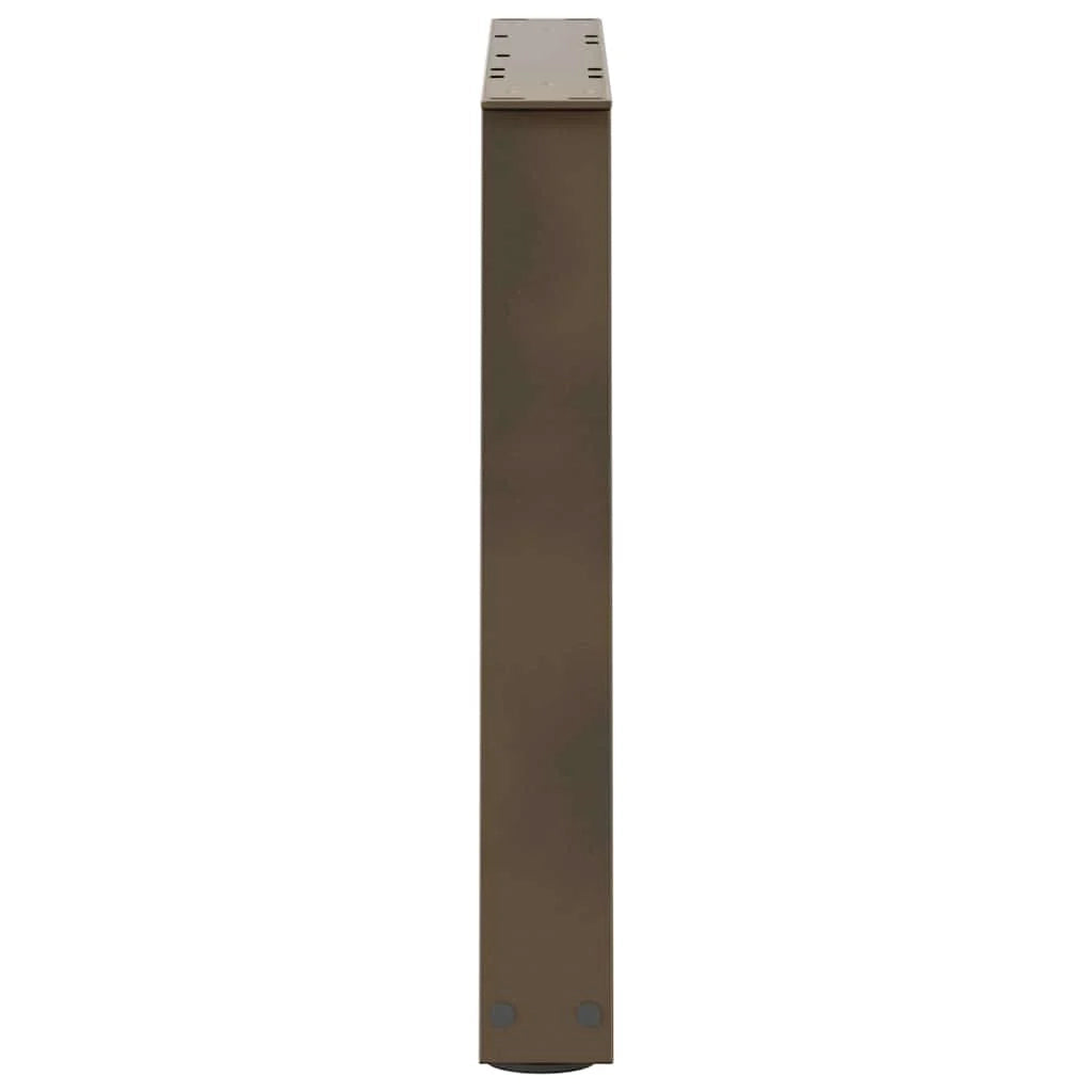 Set di 2 gambe per tavolino a V 50 x 43 cm con piedini regolabili design moderno in acciaio naturale 02_0056846