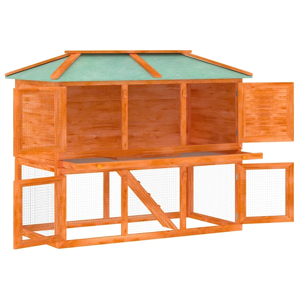 Conigliera a Due Piani in Legno CFW4547540