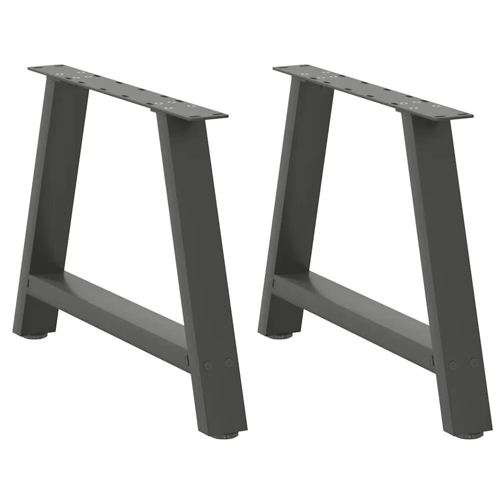 Gambe per Tavolino da CaffÃ¨ a Forma di A 2 pz Antracite 60x(42-43) cm Acciaio