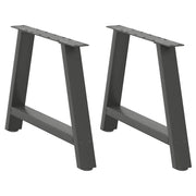 Gambe per Tavolino da CaffÃ¨ a Forma di A 2 pz Antracite 60x(42-43) cm Acciaio