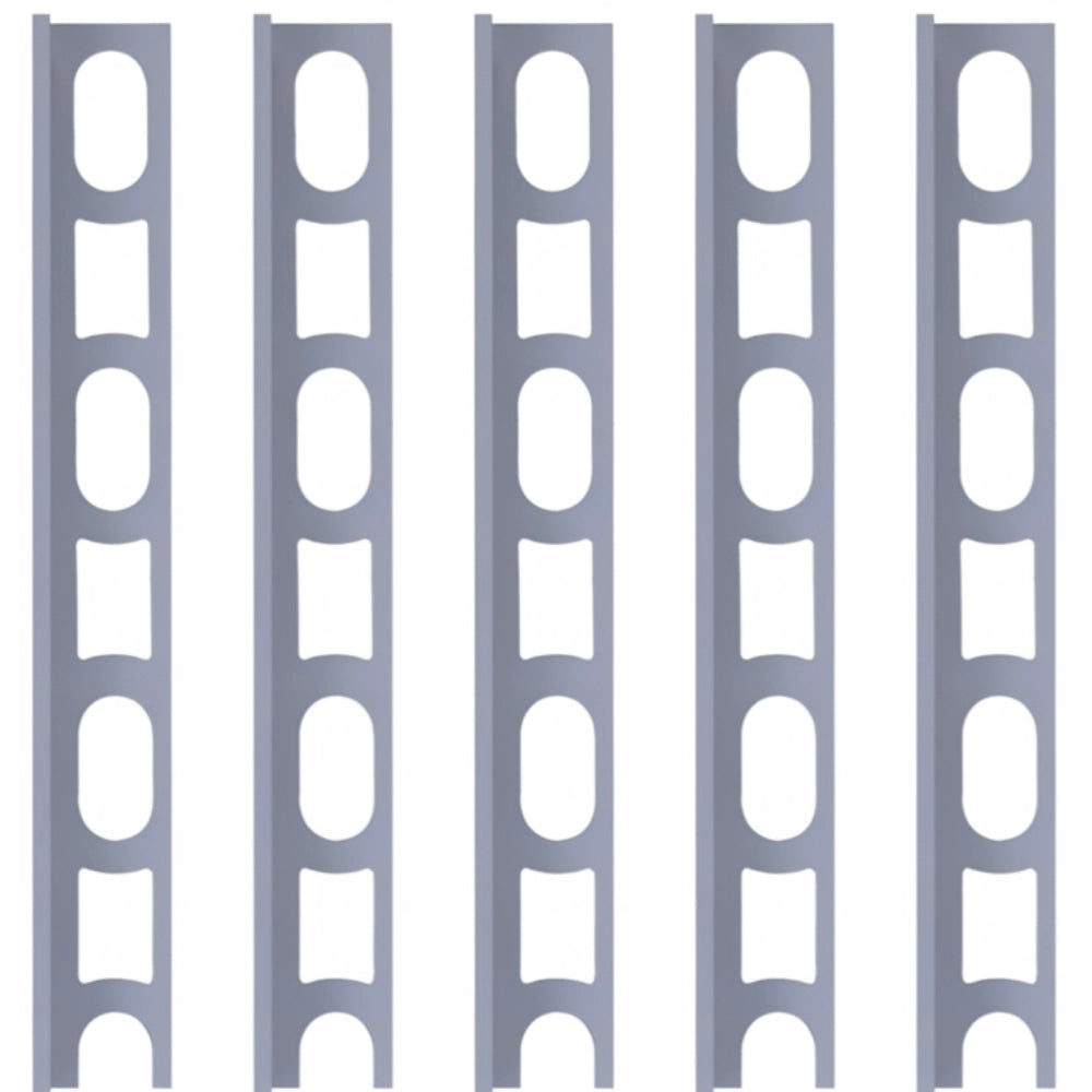 Profili in alluminio verniciato colore 127 grigio artico a l per finitura parete proangle *** pezzi 5 pz, confezione 1