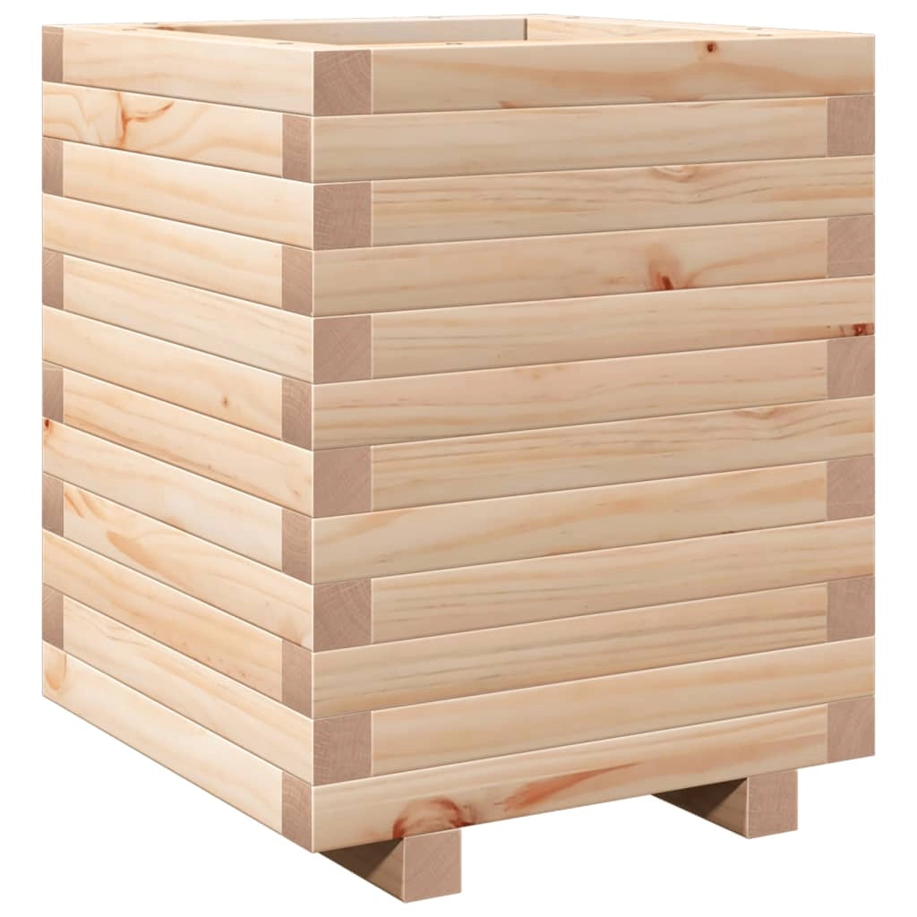 Fioriera rialzata per piante fiori patio giardino 40 x 40 x 49,5 cm legno di pino massiccio marrone 02_0037566