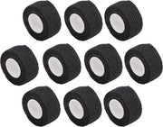 Tappo adesivo elastico per ferite - Telaio sportivo protettivo - 10 rotoli 2,5x200cm - Nero