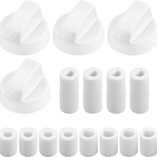 Vite di sostituzione per manopola a 4 elementi, diametro interno 6mm-8mm, sostituzione per manopola di forno, bianco