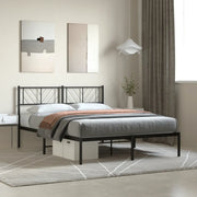 Giroletto con Testiera in Metallo Nero 160x200 cmcod mxl 82921