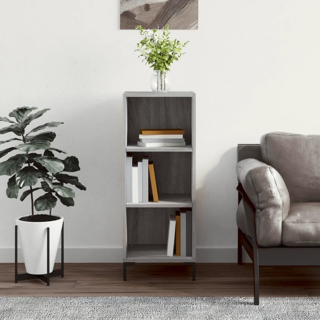 Credenza | Madia | Buffet da pranzo | Armadio da pranzo Grigio Sonoma 34,5x32,5x90 cm in Legno Multistrato