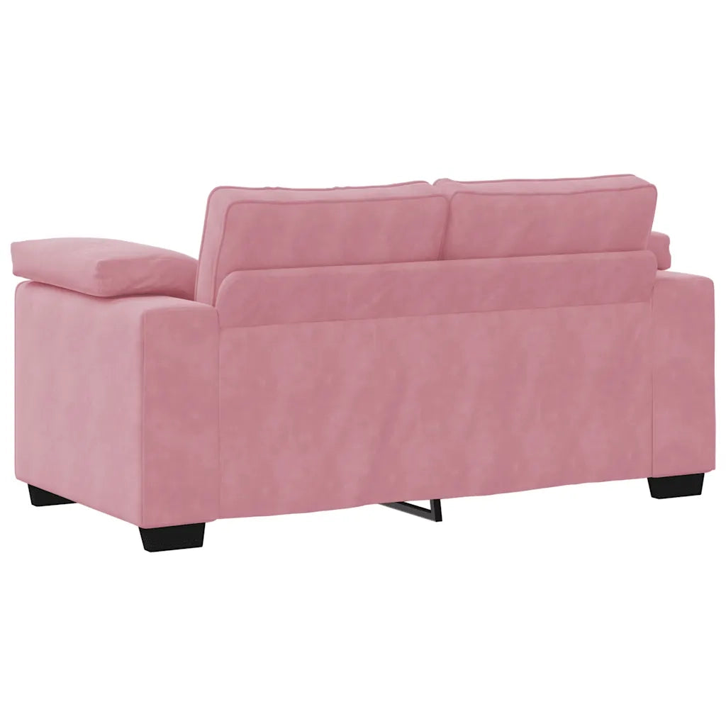 Divano Divanetto-Sofa Rosa 120 cm in Velluto