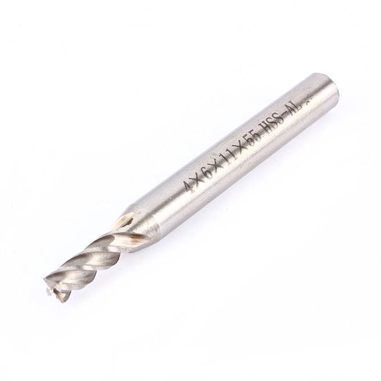 Frees HSS 4 mm - Cilindro per CNC - Diametro di taglio 4 mm - Lunghezza totale 55 mm - Resistente all'usura - Adatto per alluminio/ferro fuso
