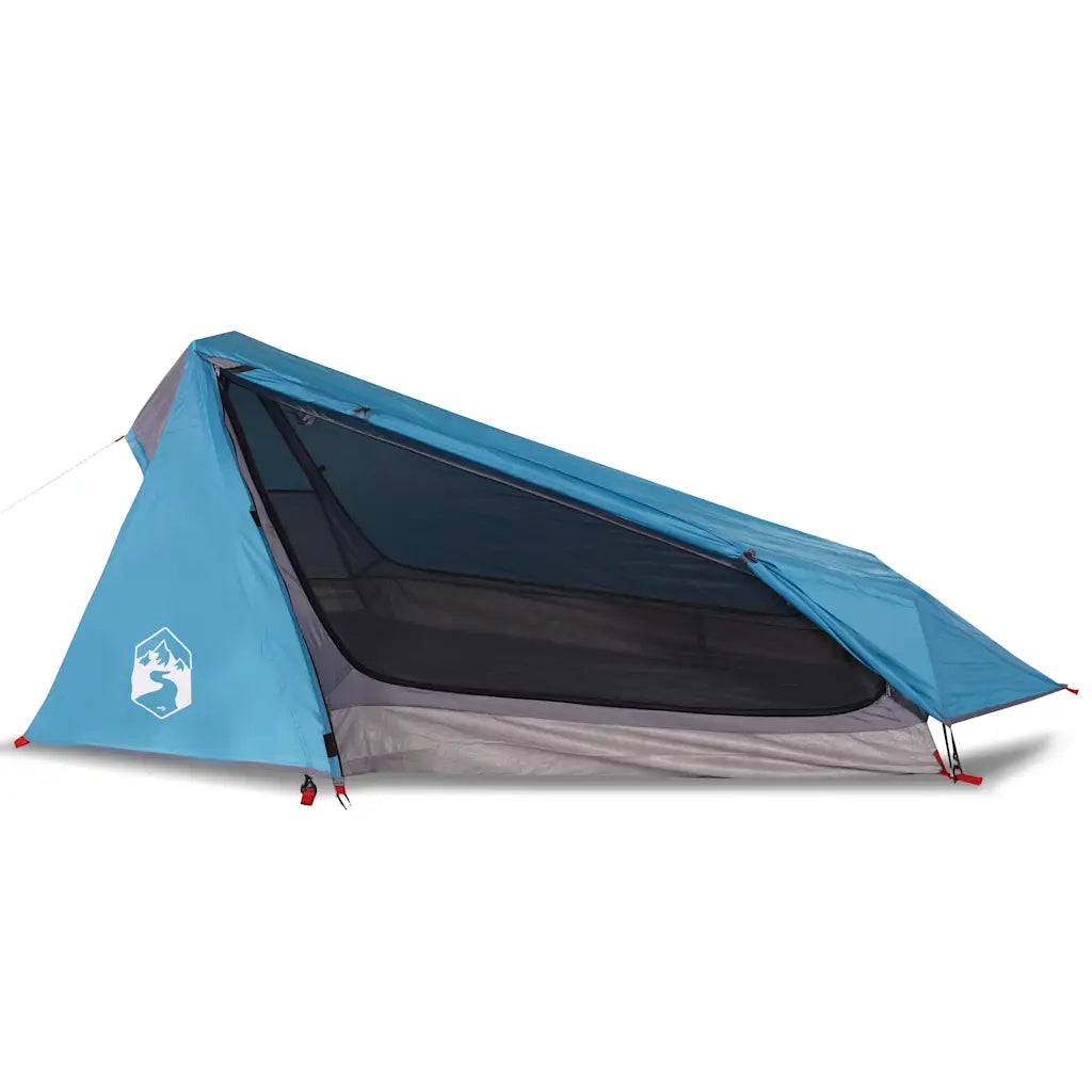 Tenda da Campeggio a Tunnel per 1 Persona Blu Impermeabile 94609