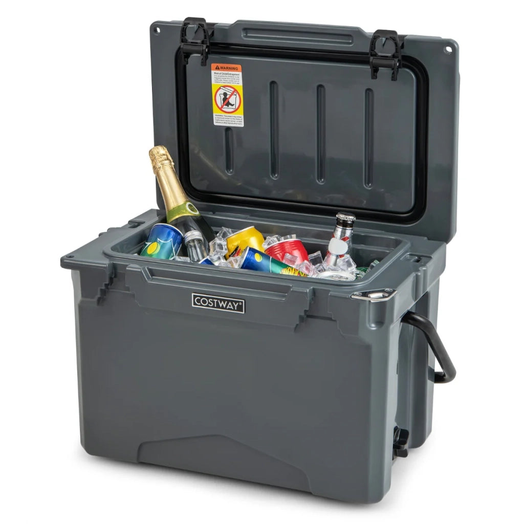 Borsa termica portatile 55 x 33 x 37 cm mantiene le bevande fresche per 5-7 giorni pratica e robusta realizzata in LLDPE grigio 20_0020103