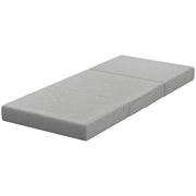 Materasso Pieghevole in Memory Foam Gel con Fodera Lavabile 90x200x15 cm; Grigio Chiaro
