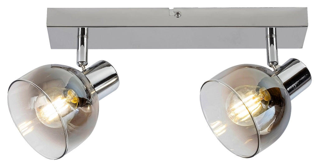Spot plafoniera Rabalux Tarien cromo vetro fumé 2xE14