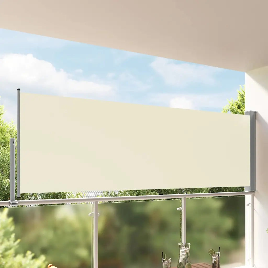Tenda da Sole Laterale Retrattile 120 x 300 cm Crema 45188