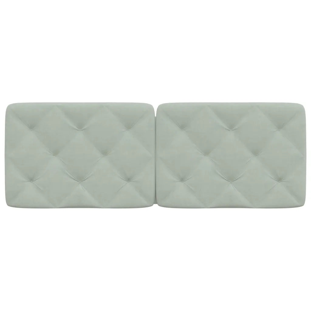 Cuscino Testiera Grigio Chiaro 120 cm in Velluto CFW6392225