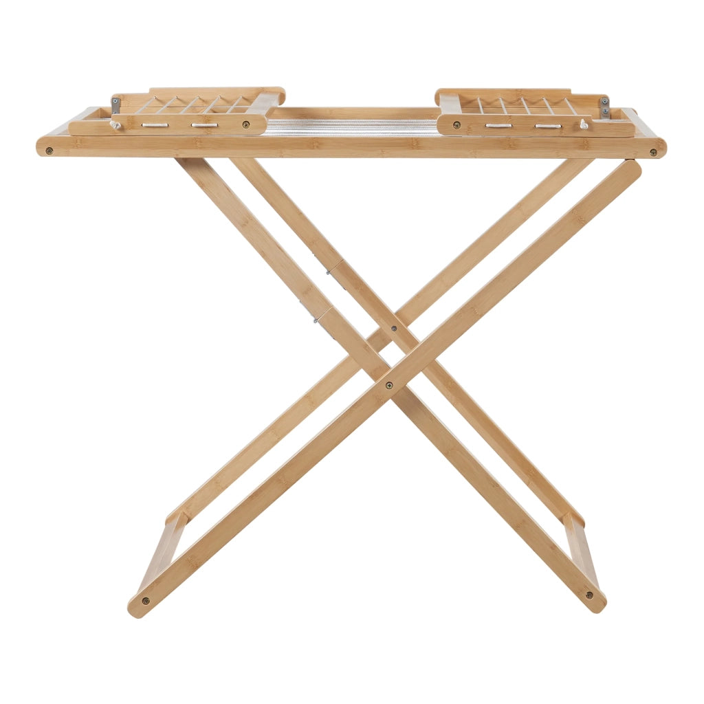Stendibiancheria in bambù 154 x 59 x 82 cm bianco naturale 03_0011337