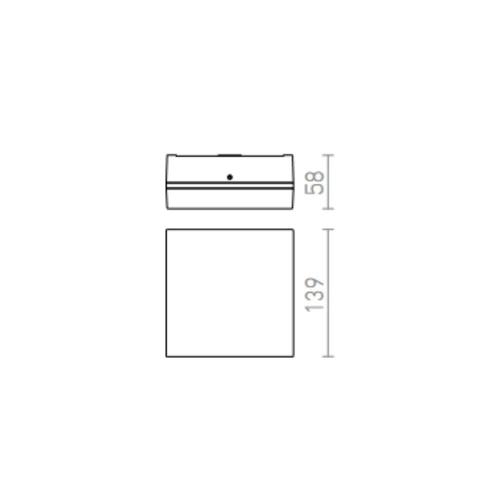 Plafoniera SPECTACLE applique grigio argento 230V LED 5W IP54  3000K