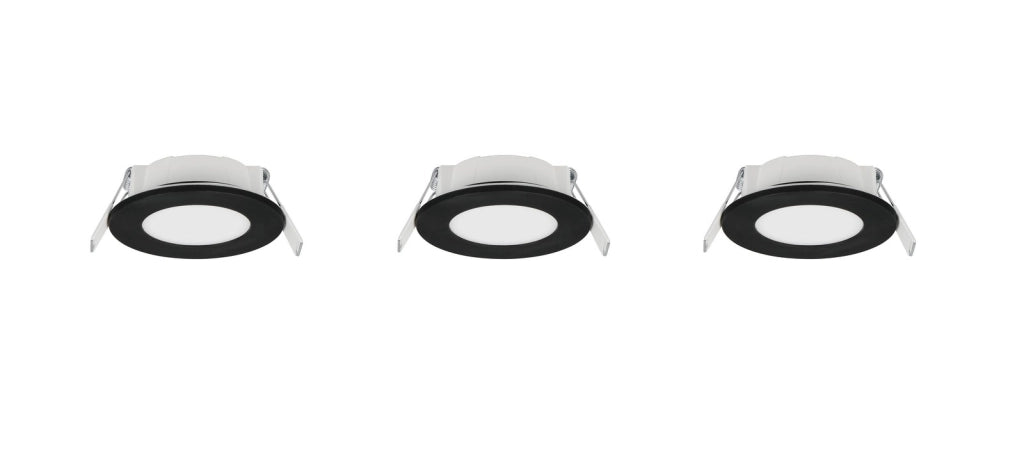 Faretto da incasso LED 3x HIMAL Trio nero rotondo 4W IP65