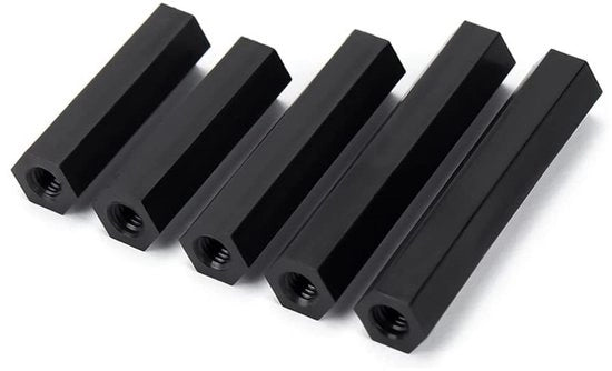 Supporti di allunaggio in nylon per elettronica - 30 pezzi - M3x22mm - Accessori di fissaggio - Ideali per progetti elettronici - Nero